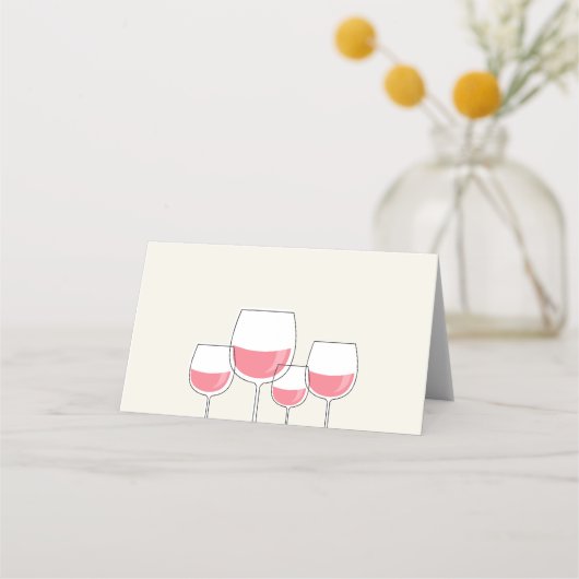 ワインとマッサーを持つ座席表 プレイスカード (裏面)