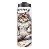 ワインとラブレターのある憂鬱な猫 タンブラー (正面)