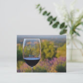 ワインとラベンダーポストカード ポストカード (スタンド正面)