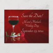 ワインとローズのご案内 インビテーションポストカード (正面)