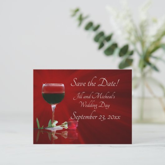 ワインとローズのご案内 インビテーションポストカード (スタンド正面)