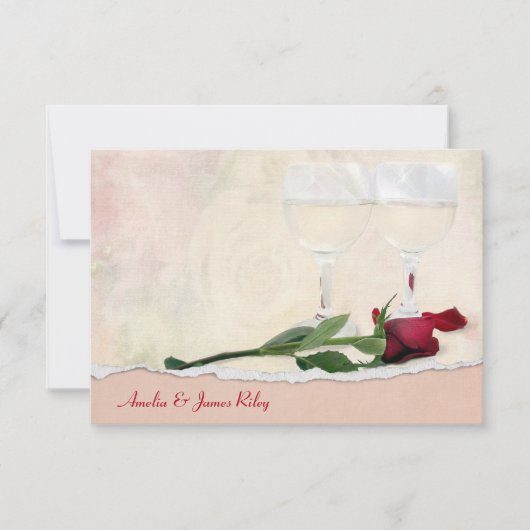 ワインとローズの出欠確認 出欠カード (正面)