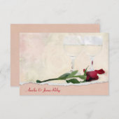 ワインとローズの出欠確認 出欠カード (正面/裏面)