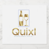 ワインとワきらめくインラベル スパークリングワインラベル (シングルラベル)