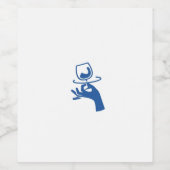 ワインとワきらめくインラベル ワインラベル (シングルラベル)