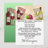 ワインと友人 招待状 (正面/裏面)