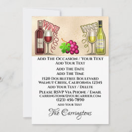 ワインと友達 招待状