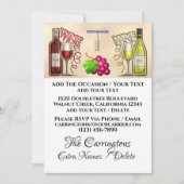 ワインと友達 - 裏面参照 - 招待状 (正面)