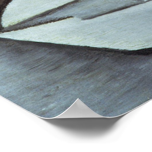 ワインと地の戦いのボトルを持つ静物生活 ポスター (角)