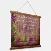 ワインと壁のタペストリー引用文 吊り下げ型タペストリー (傾斜あり)