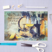 ワインと応援ティッシュペーパー 薄葉紙 (クラフト)