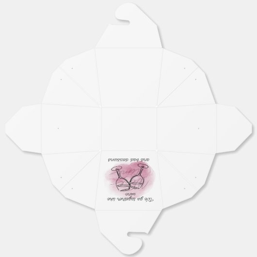 ワインと悪い選択のように一緒に行く – Bridesm フェイバーボックス (見開き)