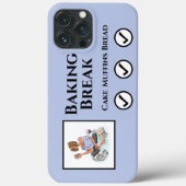 ワインと携帯電話でリラックスする女性ベーカリー休憩中 Case-Mate iPhoneケース (裏面)
