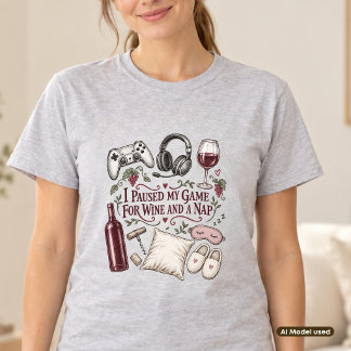 ワインと昼寝のためにゲームを一時停止 ヴィンテージ Tシャツ