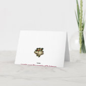 ワインと果物の漫画とクリスマスグリーティング シーズンカード (裏面)