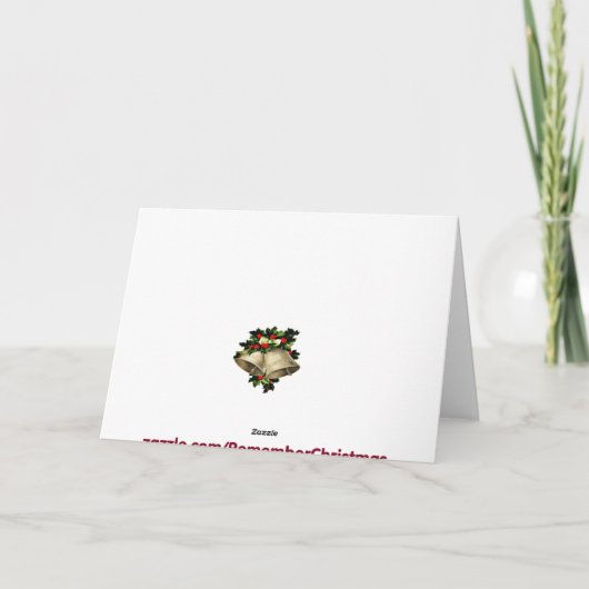 ワインと果物の漫画とクリスマスグリーティング シーズンカード (裏面)