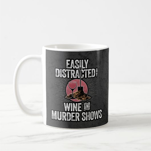 ワインと殺人ショーに気を取られる コーヒーマグカップ (左)