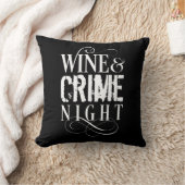 ワインと犯罪の夜 – おもしろい真の犯罪 クッション (ブランケット)