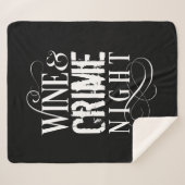 ワインと犯罪の夜 – おもしろい真の犯罪 シェルパブランケット (正面(横))