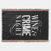 ワインと犯罪の夜 – おもしろい真の犯罪 スローブランケット (正面)