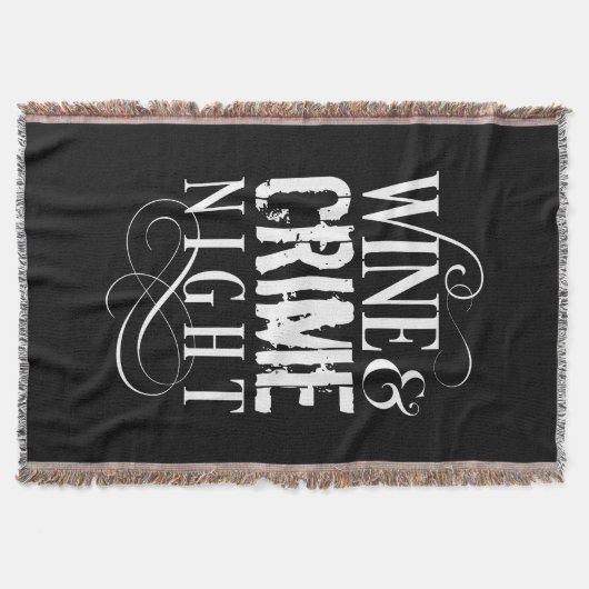 ワインと犯罪の夜 – おもしろい真の犯罪 スローブランケット (正面)