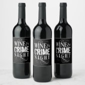ワインと犯罪の夜 – おもしろい真の犯罪 ワインラベル (ボトル)