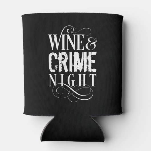 ワインと犯罪の夜 – おもしろい真の犯罪 缶クーラー (裏面)