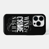 ワインと犯罪の夜 – おもしろい真の犯罪 iPhoneケース (裏面横)