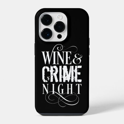 ワインと犯罪の夜 – おもしろい真の犯罪 iPhoneケース (裏面)