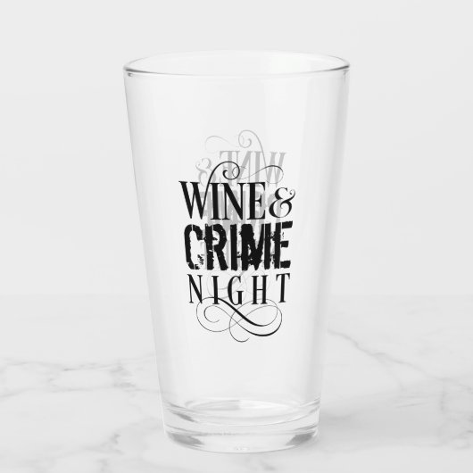 ワインと犯罪の夜 – 真おもしろいの犯罪ガラス タンブラーグラス (裏面)