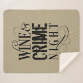 ワインと犯罪の夜 – 真おもしろいの犯罪シャーパ空白の シェルパブランケット (正面(横))