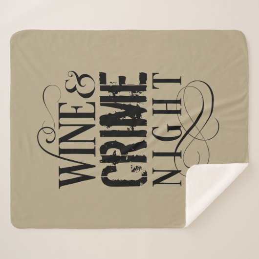 ワインと犯罪の夜 – 真おもしろいの犯罪シャーパ空白の シェルパブランケット (正面(横))