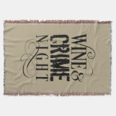 ワインと犯罪の夜 – 真のおもしろい犯罪投球ブランケ スローブランケット (正面)