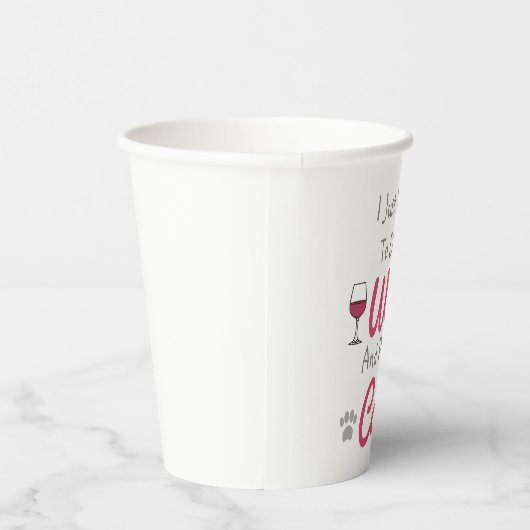 ワインと猫 紙コップ (右)