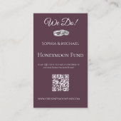 ワインと白 – 私たち結婚のリングや輪 – レジストリ –  名刺 (裏面)