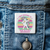 ワインと素晴らしいデブ・ユニコーン 缶バッジ