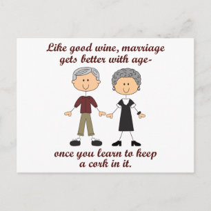 ワインと結婚 ポストカード
