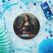 ワインと絵を描パーティーモナ・リサ誕生日 ペーパープレート (パーティー)