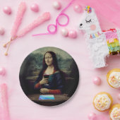 ワインと絵を描パーティーモナ・リサ誕生日 ペーパープレート (パーティー)