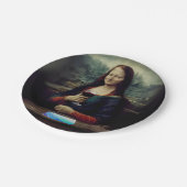 ワインと絵を描パーティーモナ・リサ誕生日 ペーパープレート (アングル)