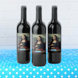 ワインと絵を描パーティー誕生祝い35日 ワインラベル