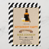 ワインと葉巻のテーマパーティーの招待 招待状 (正面/裏面)