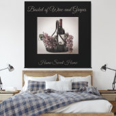 ワインと葡萄の錬鉄籠 キャンバスプリント (インサイチュ (寝室))