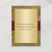 ワインと金ゴールドフローラエンクロージャカード エンクロージャーカード (裏面)