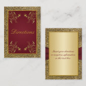 ワインと金ゴールドフローラエンクロージャカード エンクロージャーカード (正面/裏面)