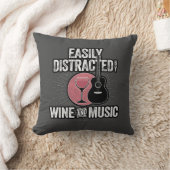 ワインと音楽に気を取られやすい クッション (ブランケット)