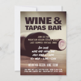 ワインと音楽のカスタムフライヤー招待状 招待状