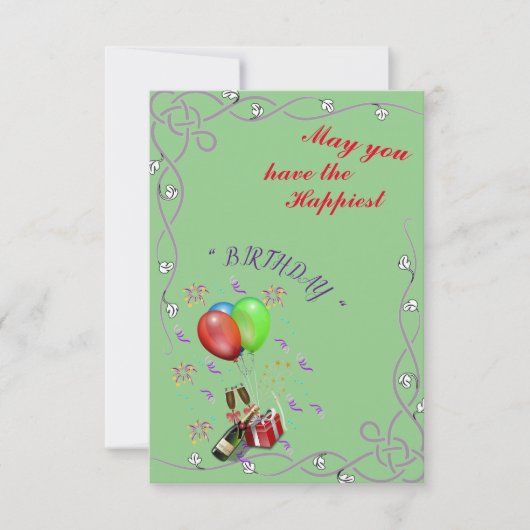 ワインと風船を一番幸せにしてくれないか カード (正面)