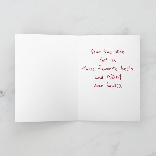 **ワインとFAVのかかとを注ぐ**お母さんの日です！!! カード (内部)