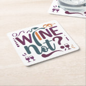 ワインなし スクエアペーパーコースター (アングル)